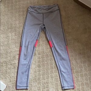 striped mesh leggings